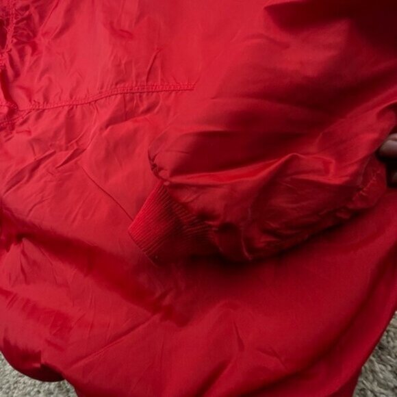 Patagonia Men's Full Zip Windbreaker Rain Jacket Red Medium Pockets w Logo Adult - Picture 14 of 16